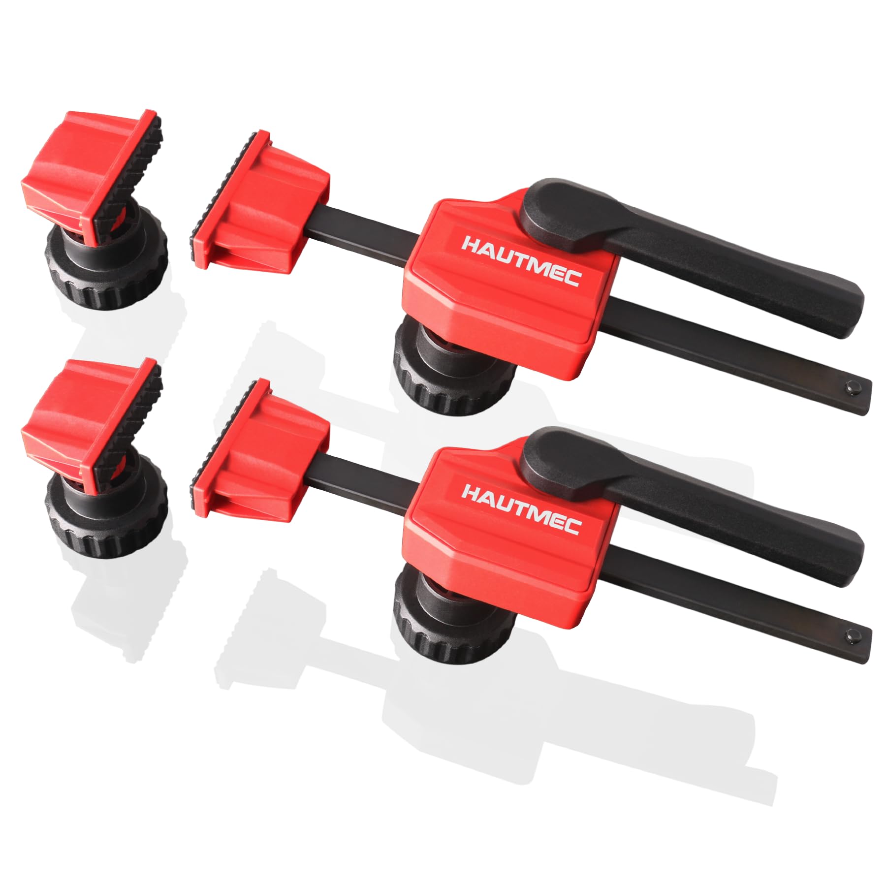 HAUTMEC Bench Dog Clamp, Quick-Release Hold Down Clamps for 19mm (3/4") Dog Holes, 170 Lbs Clamping Force, Adjustable Bench Clamps for Woodworking, Assembling, Gluing, (2 Pack) - HT0276