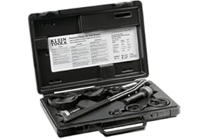 Klein Tools 53732SEN Knockout Punch Set with Wrench, Electrical Conduit Hole Cutter 1/2-inch to 2-inch