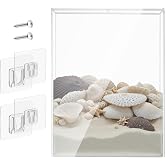 8.5 x 11 Inch Clear Acrylic Wall Mount Seashell Display Box, 3D Floating Display Case Shadow Box Frame, Ideal for Wine Bottle Caps, Tickets, Shells, Stamps and More