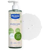 Mustela Certified Organic Micellar Cleansing Water -No-Rinse Natural Water Cleanser w/Olive Oil &amp; Aloe Vera - For Baby, Kid &amp; Adult - Fragrance Free, EWG Verified &amp; Vegan -13.5 oz-Packaging may vary