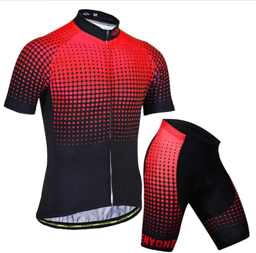 Mens Cycling Suits Set Jersey Quickdry Short Sleeve Bicycle Clothes