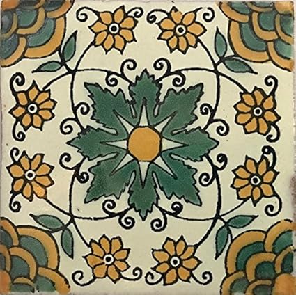 Amazon Com 4 25x4 25 Talavera Tile Hand Painted Glazed