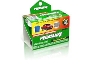 PEGATANKE - Black 2 Part Epoxy Resin & Cold Weld Adhesive | High Strength Liquid Metal Glue for Fuel Tanks & General Repair | High Temperature Epoxy for Cold Welding Waterproof Bonds (1.48 oz)