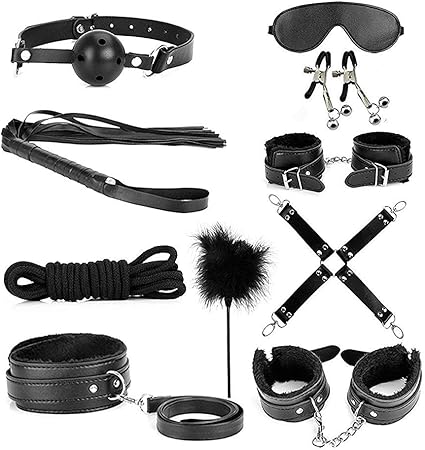 Amazon Sm商品のために首かせの手の首かせの第一輪の口の首かせすぐり羽の根の乳の第一クリップアイマスむち縄10字形の首かせなどの構成の10件のカバーに足りるから 堅苦しく成人の性愛のおもちゃを備えます 情趣の用品 Smロールプレイの用具足枷 手枷 首輪 口枷 束