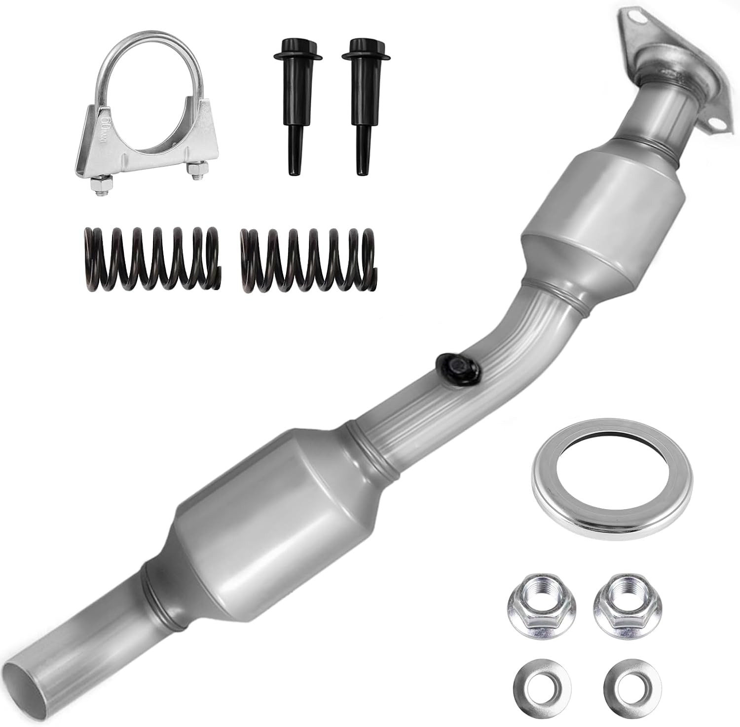 Lilvduybz Stainless Steel Direct-Fit Catalytic Converter Compatible with Toyota Corolla 2009-2013, Matrix and Pontiac Vibe 1.8L Models, Straight-through Catalytic Converter