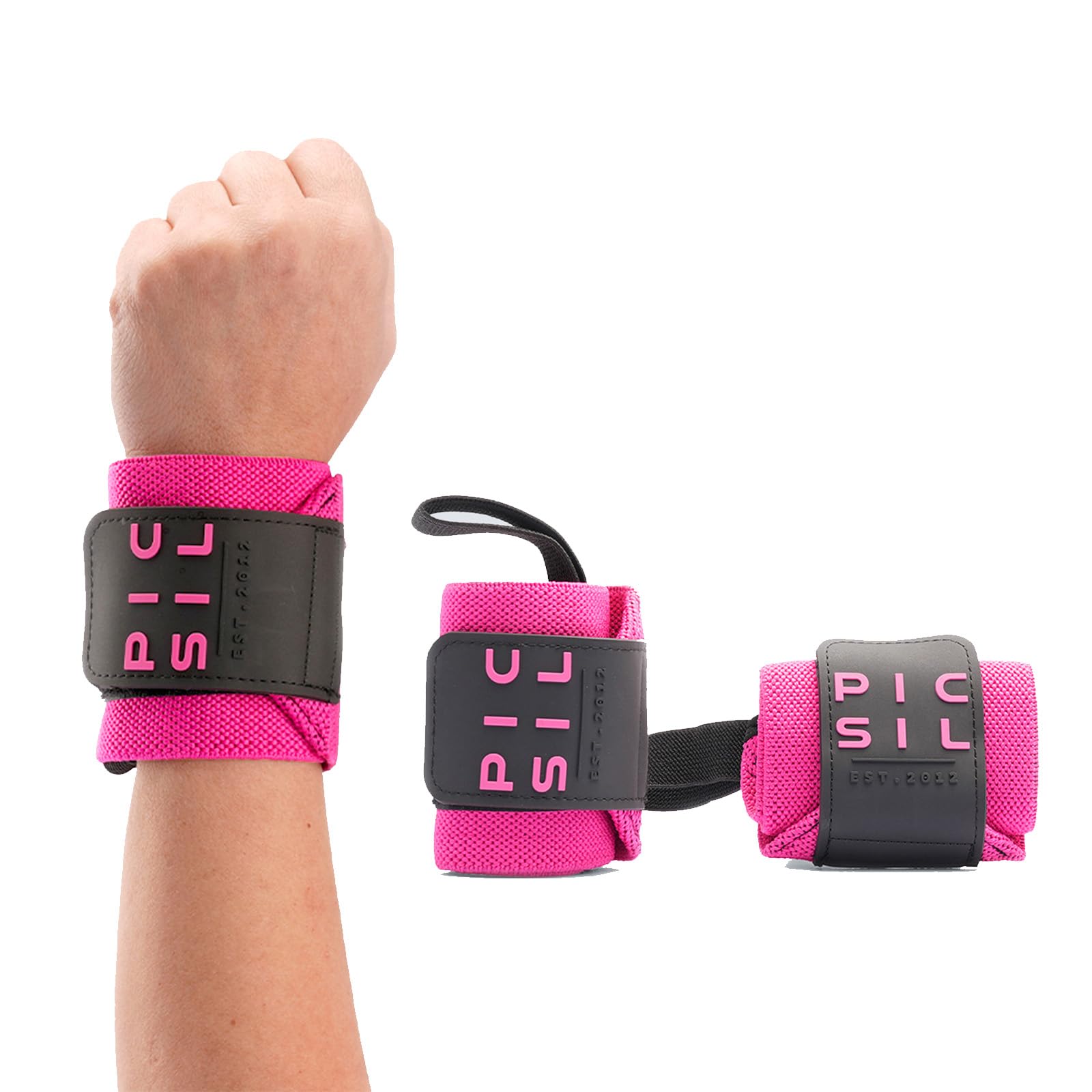 PICSIL - Wrist Support for Cross Training | Reduce Wrist Discomfort | High Performance | Elastic Nylon | Prevents Tendonitis | Ideal for Gym, Bodybuilding, Boxing, Calisthenics | Pink