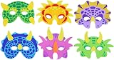 LOKIPA Dinosaur Foam Masks Kids 12 Pack Halloween Cosplay Costume Party Favors view 2
