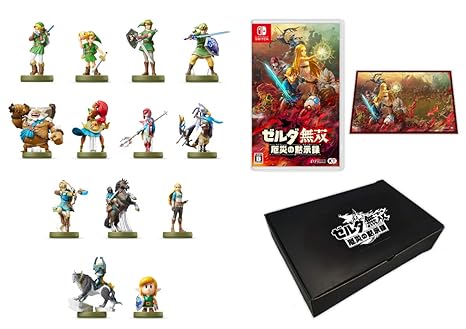 Amazon Com オリジナル ゼルダ無双box入り ゼルダ無双 厄災の黙示録 Switch Amiibo13種セット Amazon Co Jp限定 オリジナルパノラマ色紙 同梱 Video Games