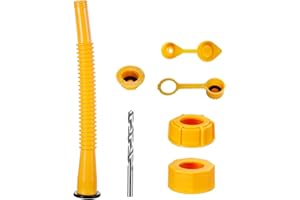 FOANRIY Gas Can Spout Replacement. Gas Can Nozzle. Total length is 11.2 in for easier use. Suitable for most 1/2/5/10 gal oil cans. Oil jug mouth sizes from 1.7in-1.82in both can be used.