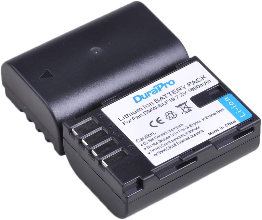 DuraPro 2Packs 1860mAh DMW-BLF19 DMW-BLF19E Battery + Rapid LCD Dual USB Charger for Panasonic DMW-BLF19E DMW-BLF19 DMW-BLF19PP Battery; DMC-GH3,DMC-GH4,DC-GH5 G9 Cameras - Image 4