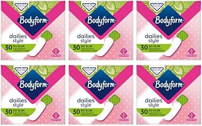 Bodyform Light Liners So Slim Single Wrapped 30 per Pack Pack of 6