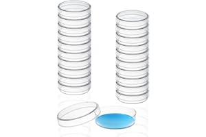 TKOWTB 30 Pack 60 X 15 mm Plastic with Lids, Deep Clean, Sterile Plates, Sterile Dish for Science Easy to Use