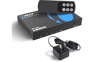 OREI HDMI Switch with Remote – 4K@120Hz 4:4:4 or 8K@60 4:2:0 Switcher – HDR10+, Dolby Vision, VRR, ALLM, CEC – HDMI Switch Pe