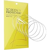 Lamshaw Universal Round Watch Screen Protector, [6 Pack] Full Coverage TPU Clear Film Anti-Scratch, Anti-Fingerprint, Bubble Free (37mm Diameter)