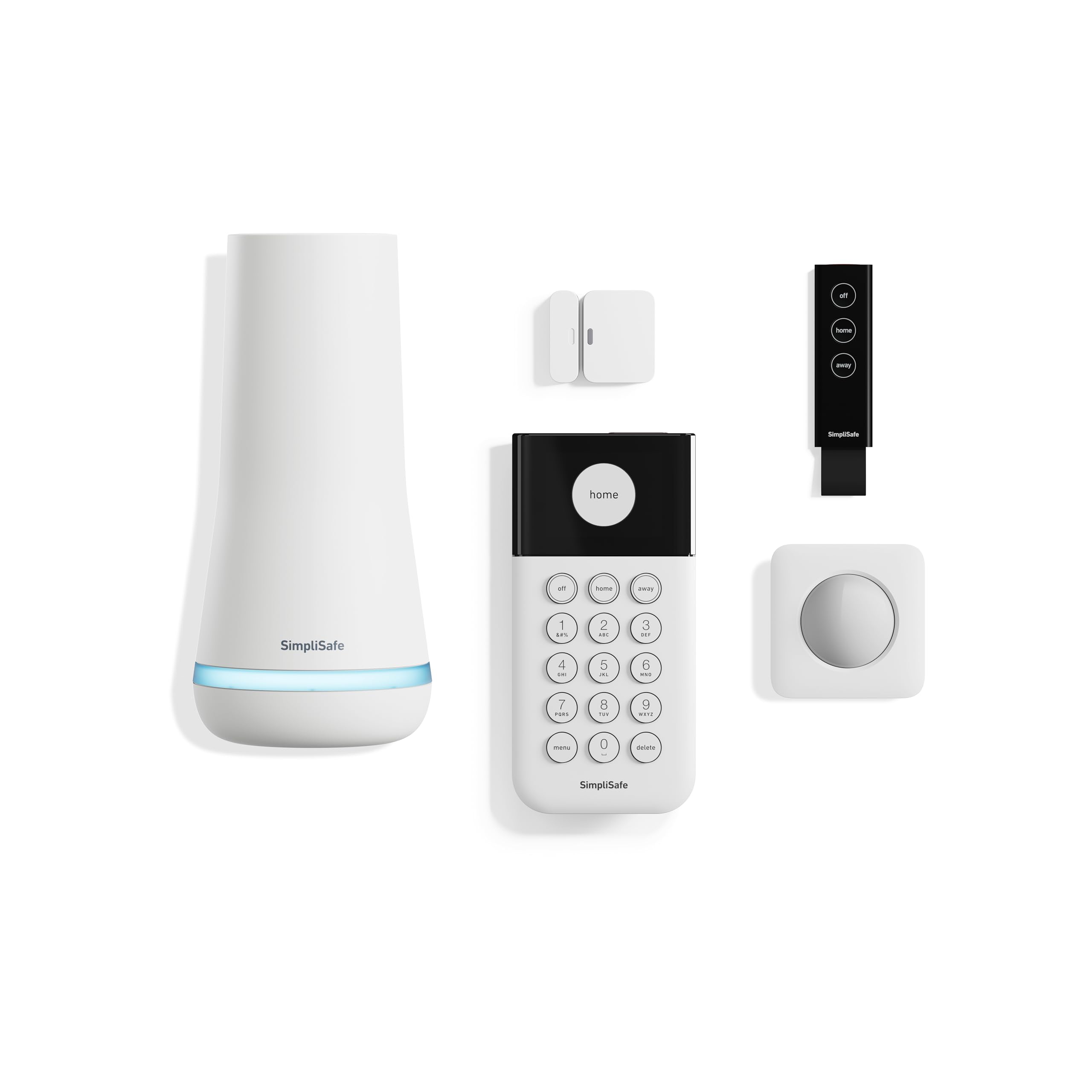 Photo 1 of **ITEMS FACTORY SEALED** SimpliSafe 5 Piece Wireless Home Security System - Optional 24/7 Professional Monitoring - No Contract - Compatible with Alexa and Google Assistant,White