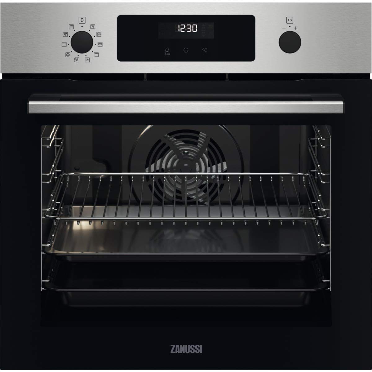 Zanussi-ZOPXD6X2-Horno-Multifuncion-con-Limpieza-Pirolitico-9-posiciones-con-cavidad-XXL-Diplay-LED-Reloj-electronico