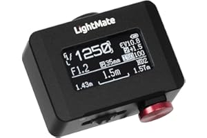 MOLICOCO LightMate Lite 2 Light Meter Photography, Ultra-Compact 1.24oz, Metal Case, High Precision Light Meter for Film, Leica Cameras with USB-C Rechargeable Battery (Black Metal)