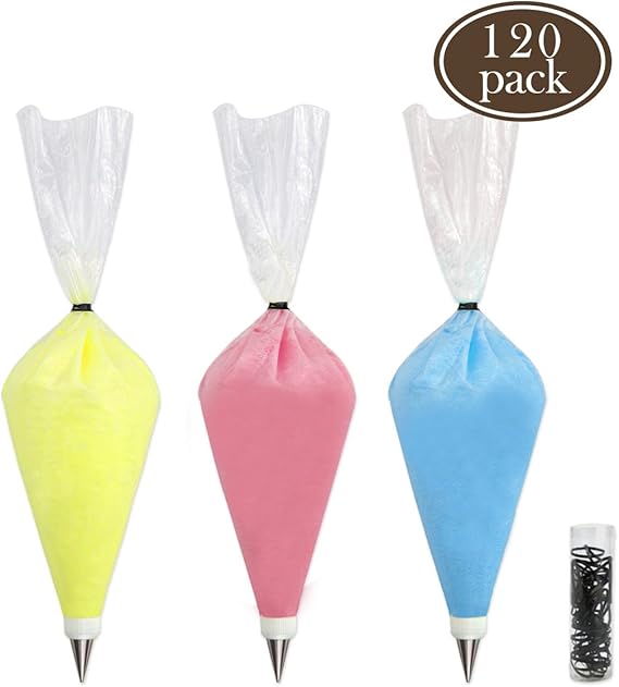 BAKHUK Pastry Bags 120PCS 16Inch Disposable Extra Thick