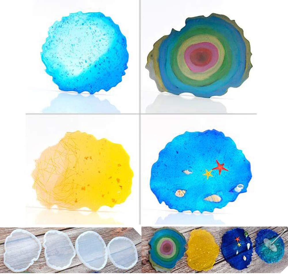 Resin Molds, Silicone Casting Molds Coaster, Silicone Molds Resin Epoxy Resin Casting Art Molds for DIY Cup Molds New Year Gift for Girl and Boy (Dream World)
