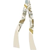 Sea Marie Designs Fringe Skinny Scarf for Women | Lightweight | Woven Hair, Neck &amp; Handbag Scarf Accessory, Elegant Summer Fashion Wrap with Fringe Detail for Travel, Resorts, Evening Looks