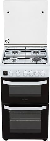 Hotpoint HD5G00CCWUK 50cm Gas Cooker Double Cavity White view 4