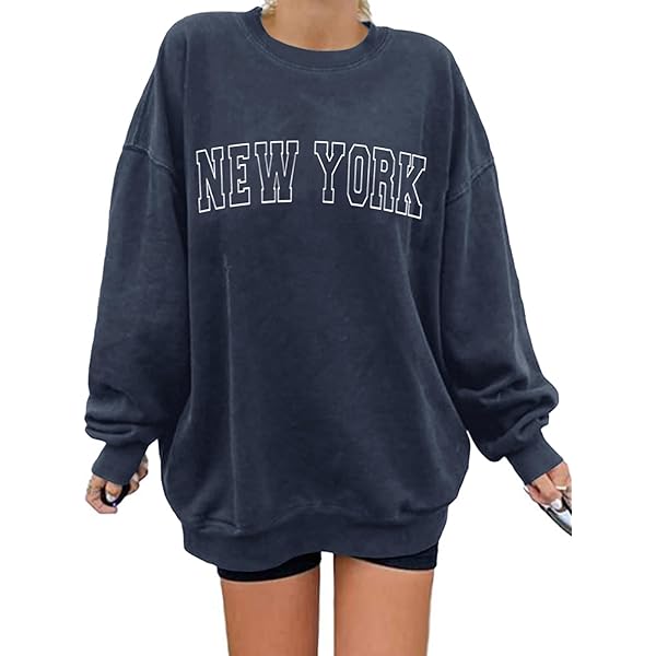 Crew Neck Sweatshirts Women New Women's Printed Round Neck