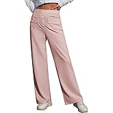 Yawburk Work Pants for Women Stretchy High Waisted Wide Leg Business Casual Trousers 2025 Women's Dress Pants with Pockets