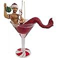 December Diamonds Merman Ornament, Mistletoe Santa