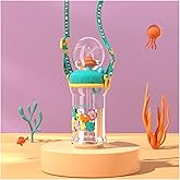 Tictoyo Drinking Cup with Whale Squirt - 2023 New Cute Whale Spray Water Cup, BPA Free Leak Proof Straw Cup Sippy Cups Kids Non Spill Water Bottle Weighted Straw Cups (350ml/Green)