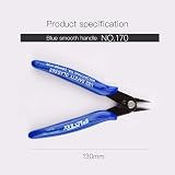 Lefute 2 Pieces Precision Flush Cutters Coil Wire Cutter 130x80mm Dark Blue view 2
