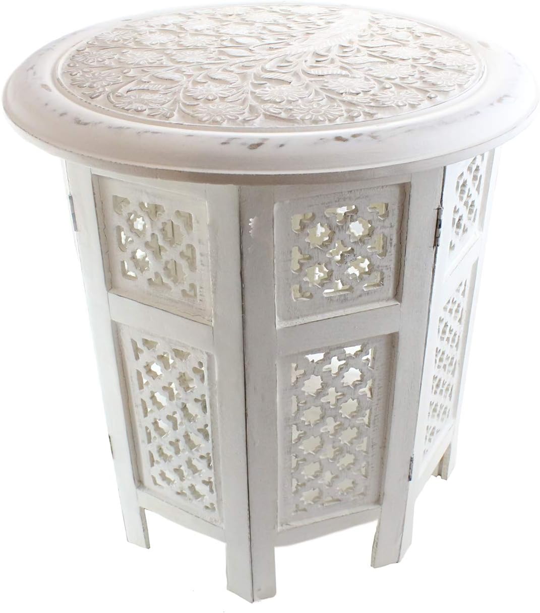 Best cotton craft jaipur solid wood hand carved accent coffee table