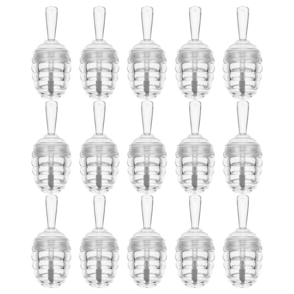 Lurrose 15Pcs Honey Pots Lip Gloss Tubes Clear Mini Lip Balm Bottles Reusable Wand Tubes For Home Travel Lip Gloss Balm Cosmetic