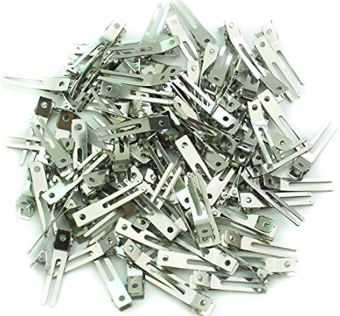1 Bag(100 pcs)-1.75 inch( 45mm) Double Prong Metal Alligator Hair clips Beak Hair Clamp Clip Bows Prong Barrette Pin Hairbow Accessory