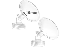 Nenesupply 19mm 2 pc Flanges Compatible with Spectra S2 Spectra S1 9 Plus Breastpumps Replacement to Spectra Pump Parts and Spectra Flange. Compatible with Spectra S2 Parts and Spectra 19mm