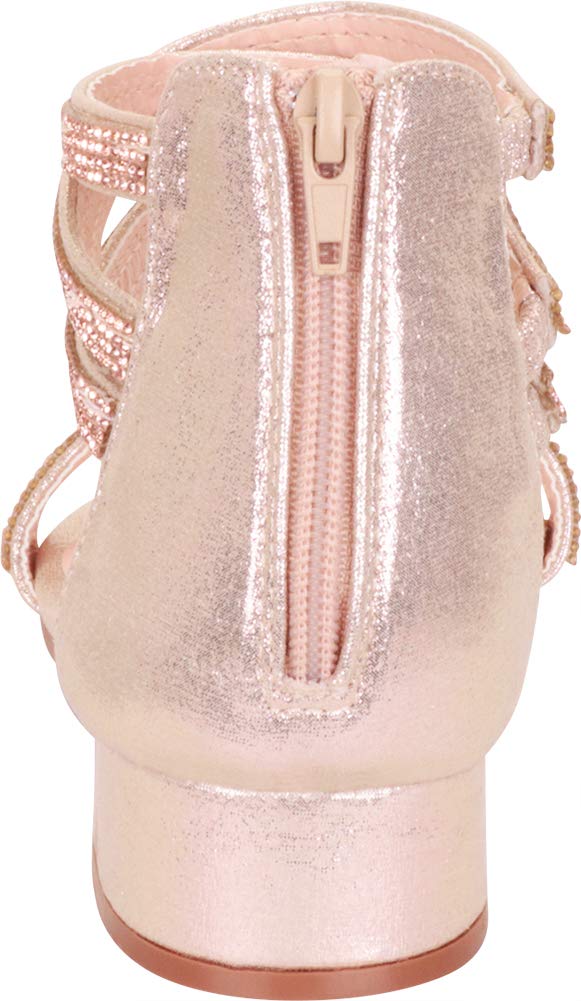 Cambridge Select Women's Open Toe Single Band Crisscross Ankle Strappy Crystal Rhinestone Low Chunky Block Heel Dress… - Image 3