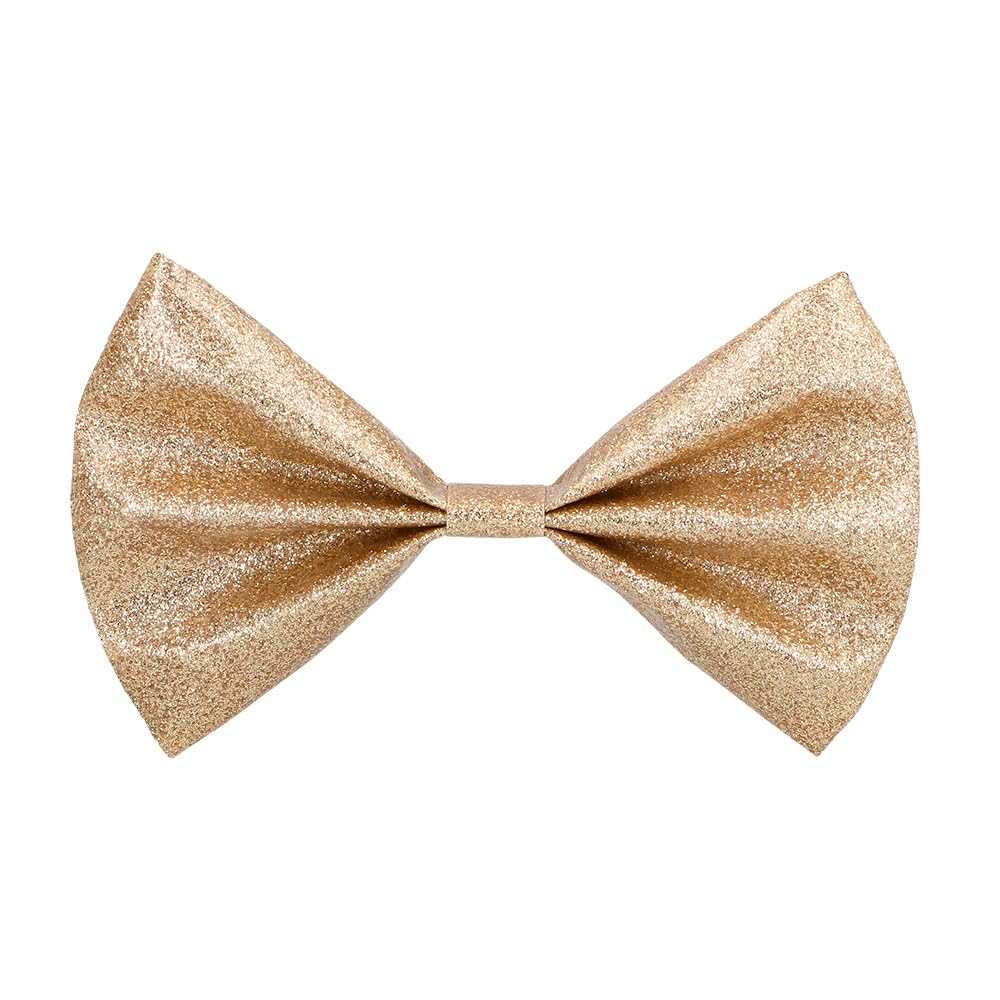 Boland Glitter Gold Bow Tie, shiny polyester Accessory for glamorous events, parties, weddings, and special celebrations