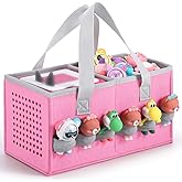 PISOSN Portable Carrying Case Compatible with Toniebox Starter Set and Tonies Figurines,Travel Felt Cloth Musical Toy Folding Bag for Toniebox Accessories (Pink)