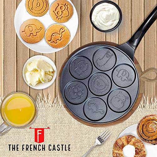 Pancake Pan With 7 Animal Face Designs Round Ceramic Pancake Pan