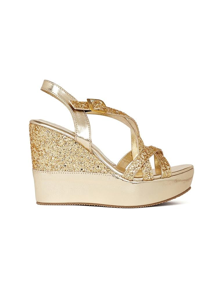 marcloire women's golden buckle sandal