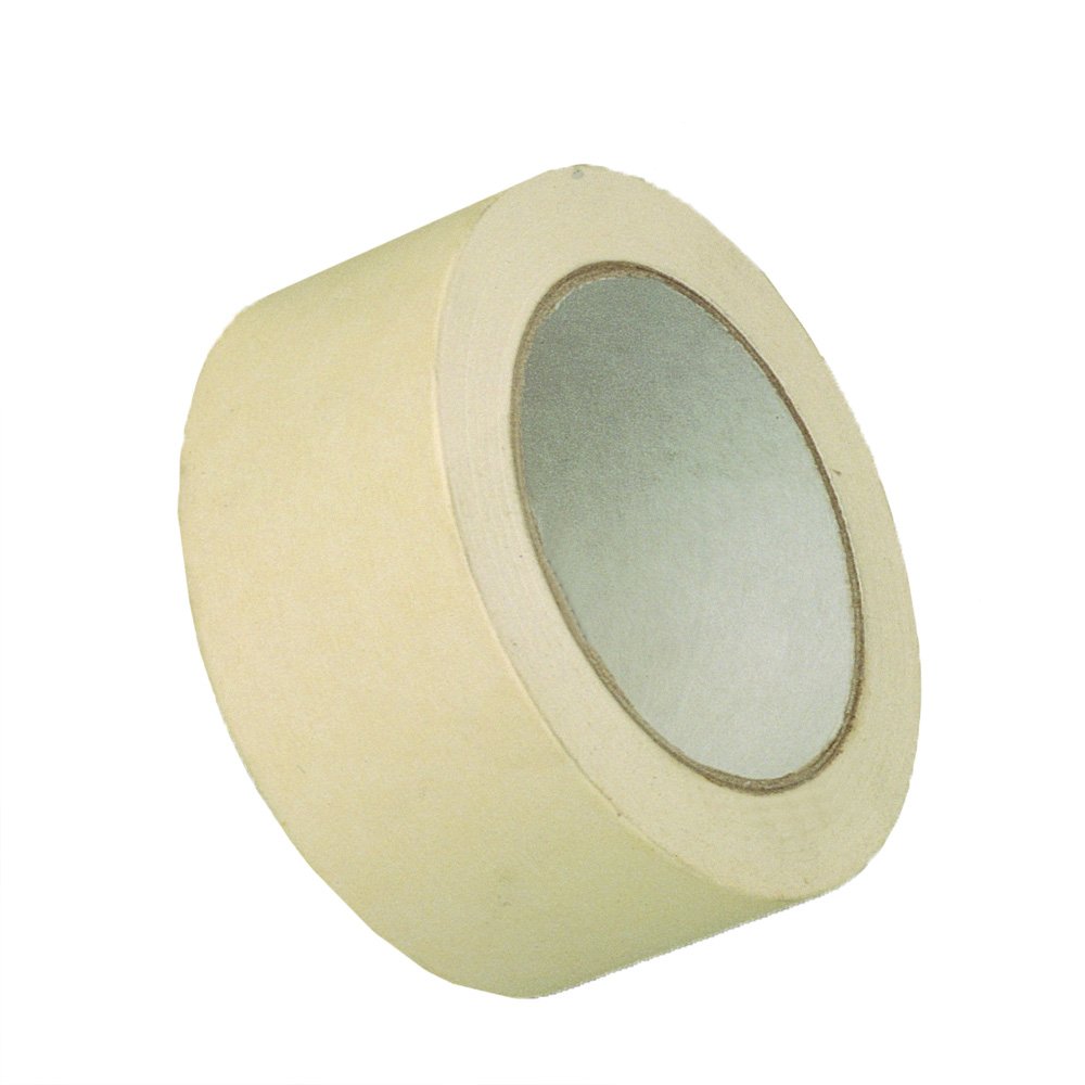 Masking Tape 50mm x 50m. 6 Rolls Wide Low Tack Gummed Paper Tape for
