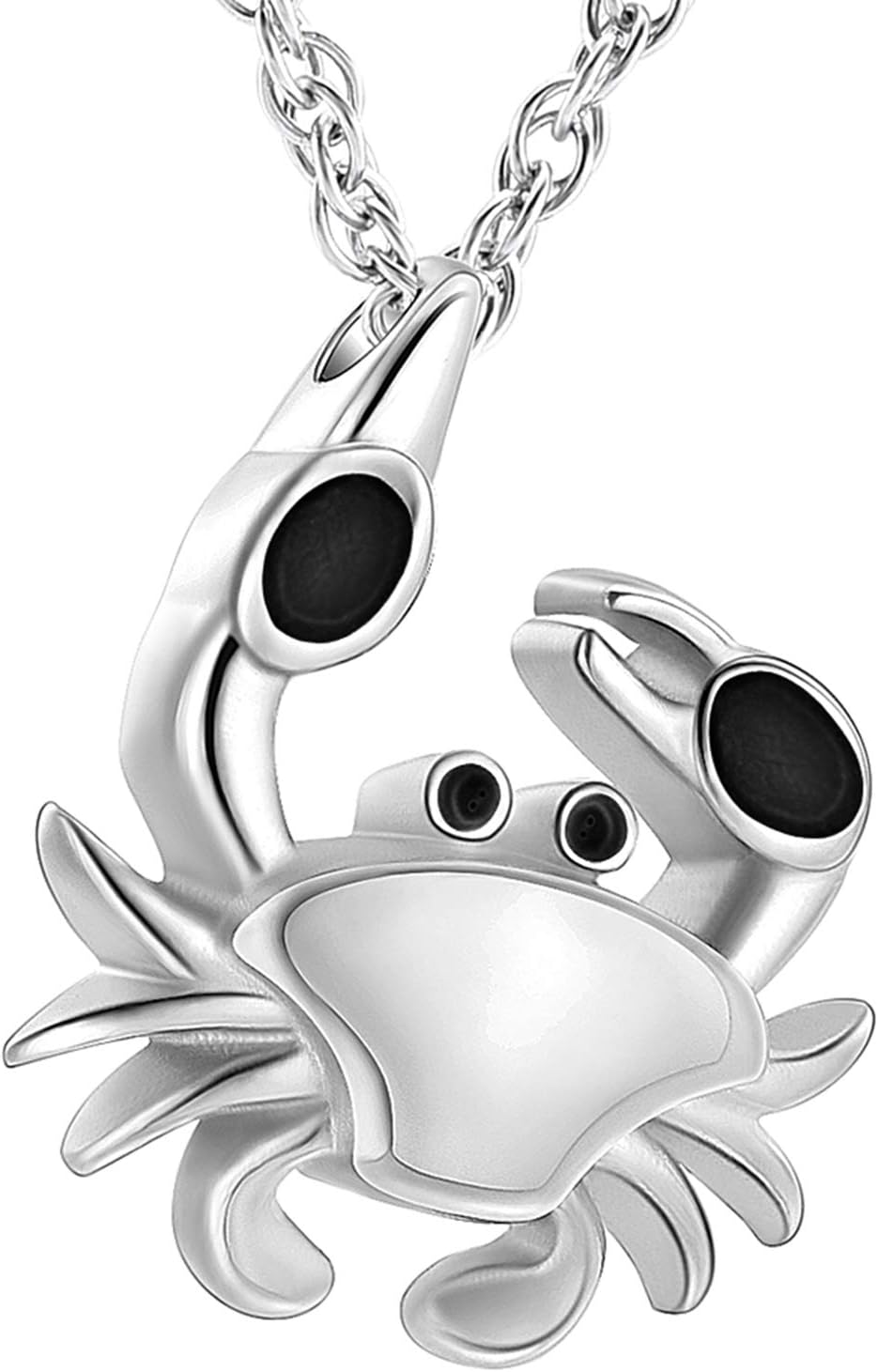 shajwo Cremation Jewelry Crab Urn Necklaces for Ashes for Women Men Keepsake Memorial Ashes Pendant