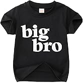 KEKEMI Big Bro Shirt for Toddler Boy Promoted to Big Brother Announcement T-Shirt Baby Boys Short Sleeve Cute Summer Tee Tops