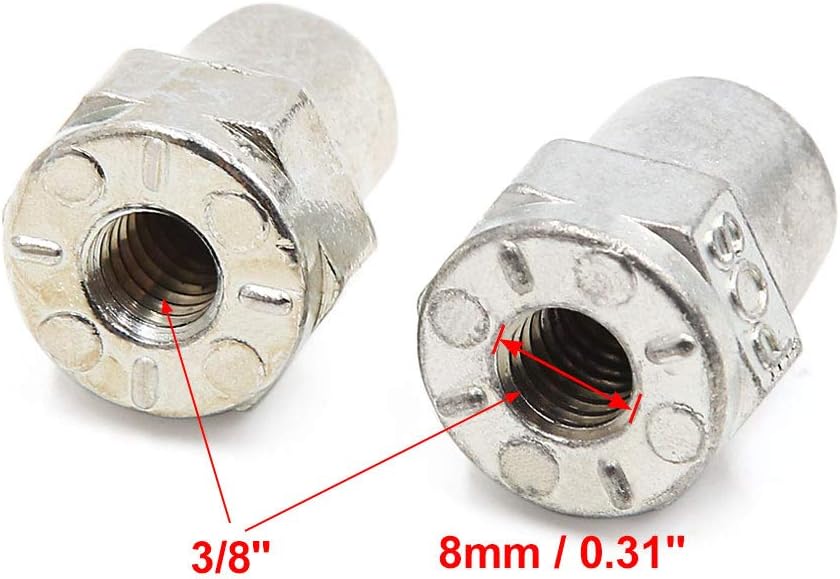 sourcing map 1 Pair 3/8 Female Thread Zinc Alloy Positive Negative Battery Post Terminal Adapters for M10 bolt - Image 4