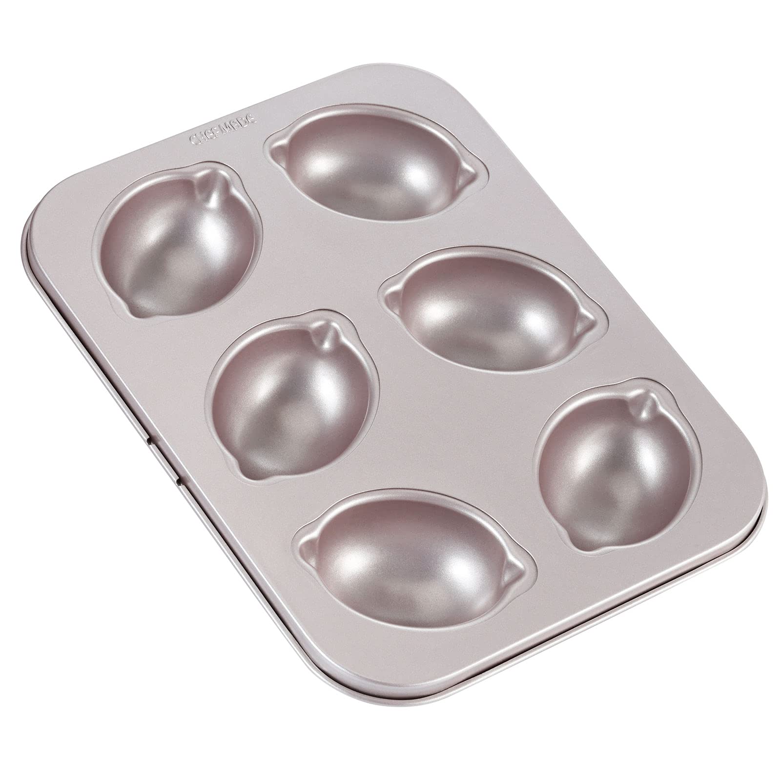 CHEFMADE Muffin Cake pan, 6-Cavity Non-Stick Lemon-Shaped Bakeware for Oven Baking (Champagne Gold) — image 1