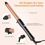 LXMTOU 25mm Ceramic Curling Wand Long Medium Hair Clampless Adjustable Temp view 5