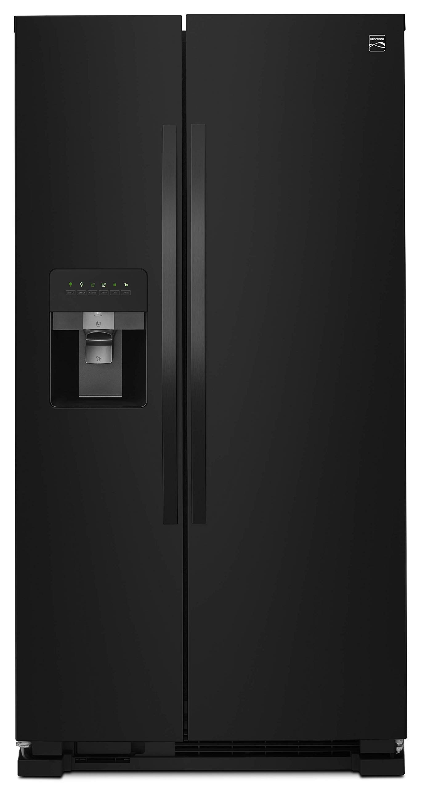 Kenmore 50049 25 cu. ft. Side-by-Side Refrigerator with Ice Maker with Window in Black