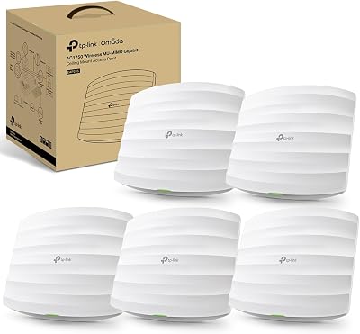 TP-Link EAP245 AC1750 Wireless MU-MIMO Gigabit Ceiling Mount Access Point 5-Pack