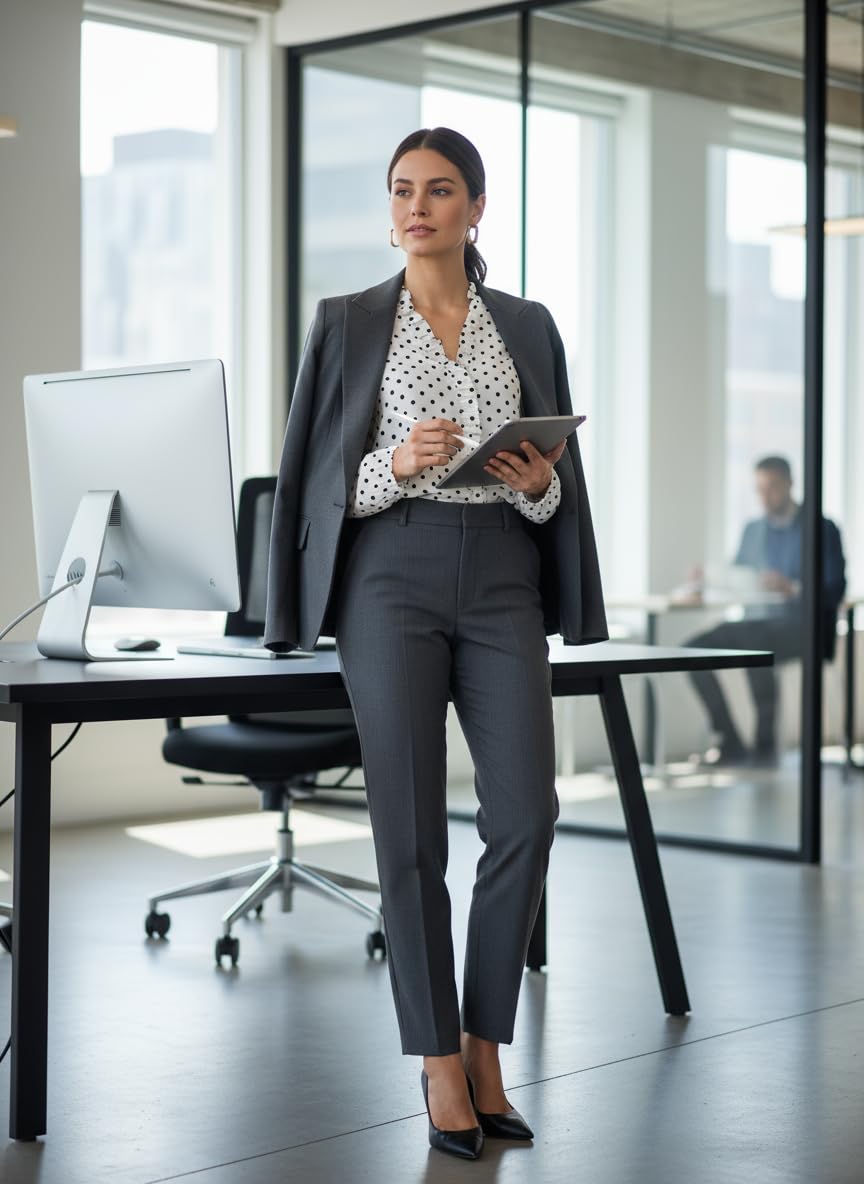 Am Direct Womens Tops Dressy Casual Spring Boho Floral V Neck Long Sleeve Half Button Down Shirt Work Business Blouses White