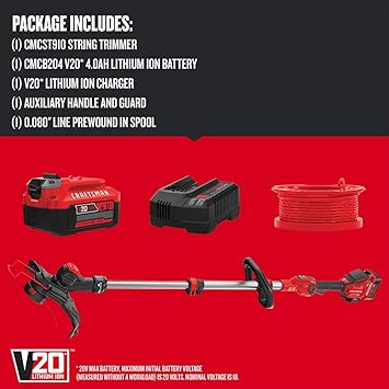 craftsman 20v 2ah string trimmer