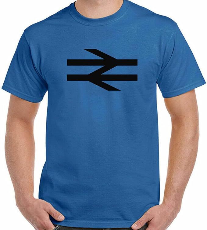 British Rail TShirt Mens Retro Trains Railway Track Model